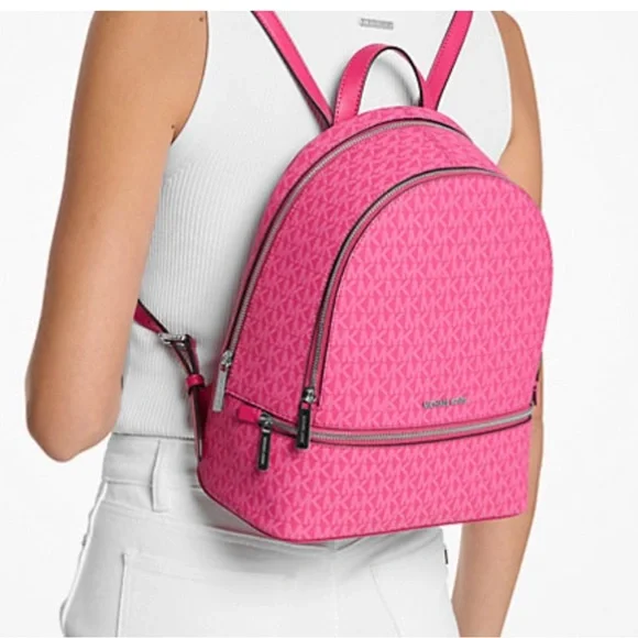 Michael Kors Rhea Medium Signature Logo Backpack
Dragonfruit
NWT - Picture 3 of 5
